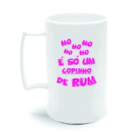 CANECA, COPOS E TAÇAS CANECAS CANECAS PLÁSTICAS CHOPP 300ML IMPRESSÃO 1 COR LEITOSA 500 un. - Preto e branco frente