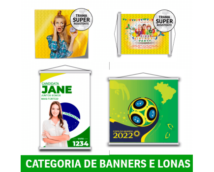 BANNERS, FAIXAS, LONAS E TECIDOS