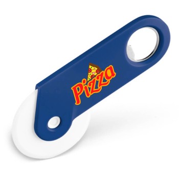 ABRIDORES DE GARRAFA CORTADOR DE PIZZA PERSONALIZADO AZUL Colorido frente - 5 un.