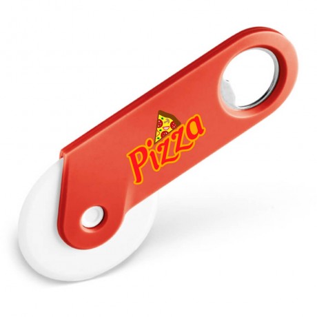 ABRIDORES DE GARRAFA CORTADOR DE PIZZA PERSONALIZADO VERMELHO Colorido frente - 5 un.