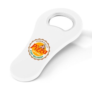 ABRIDORES E CHAVEIROS ABRIDORES DE GARRAFA COM ÍMÃ MODELO TRADICIONAL MALTE BRANCO Colorido frente - 25 un.