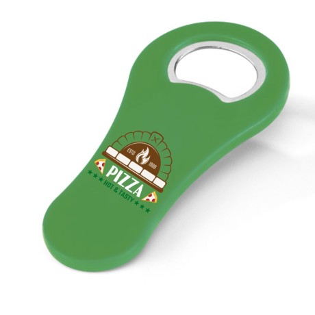 ABRIDORES E CHAVEIROS ABRIDORES DE GARRAFA COM ÍMÃ MODELO TRADICIONAL MALTE VERDE Colorido frente - 10 un.