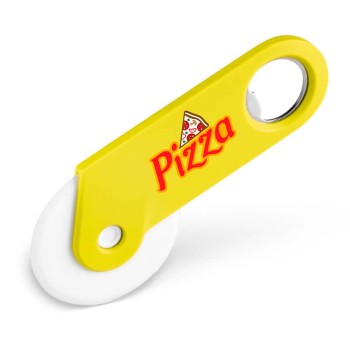 ABRIDORES E CHAVEIROS ABRIDORES DE GARRAFA CORTADORES DE PIZZA MODELO TOKEV AMARELO