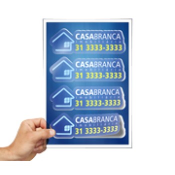 ADESIVOS FOLHA 330X480MM COM CORTE ESPECIAL VINIL TRANSPARENTE COM TINTA BRANCA INVERTIDO