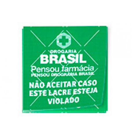 ADESIVOS LACRE DE SEGURANÇA ADESIVO PAPEL 80G QUADRADO 45X45MM Colorido frente - 500 un.