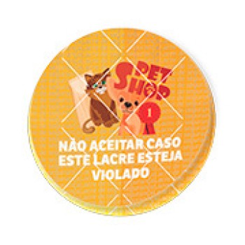 ADESIVOS LACRE DE SEGURANÇA ADESIVO PAPEL 80G REDONDO 45X45MM