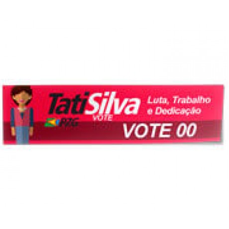 ADESIVOS PARA PARACHOQUE VINIL BRANCO COM VERNIZ UV TOTAL 300X90MM Colorido frente - 1000 un.