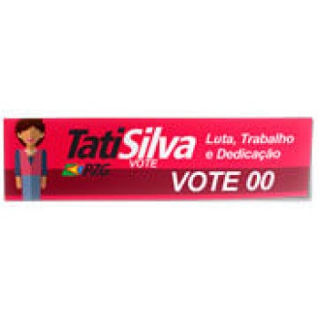 ADESIVOS PARA PARACHOQUE VINIL BRANCO COM VERNIZ UV TOTAL 300X90MM Colorido frente - 1000 un.