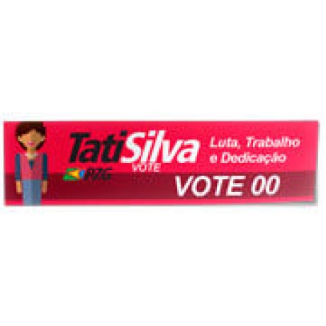 ADESIVOS PARA PARACHOQUE VINIL BRANCO COM VERNIZ UV TOTAL 300X90MM Colorido frente - 1000 un.