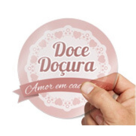ADESIVOS RÓTULOS FOLHA VINIL TRANSPARENTE 135X135MM Colorido frente - 500 un.