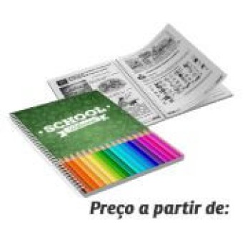 AGENDAS, CADERNOS E APOSTILAS APOSTILA CAPA COUCHÊ 300G E MIOLO AP 75G 1X1 VÁRIAS PÁGINAS 1 un. - Preto e branco frente e verso