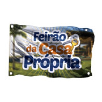 BANDEIRAS ELASTANO COSTURA LINHA BRANCA OVERLOCK COM ILHOS 700X450MM Colorido frente - 1 un.