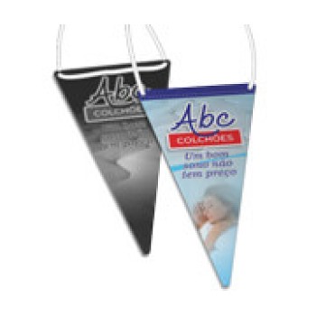 BANDEIROLAS COUCHÊ 150G PIRÂMIDE SEM VERNIZ 152X300MM Colorido frente e preto e branco verso - 20 un.