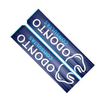 BANNERS, FAIXAS, LONAS E TECIDOS WIND BANNER BANDEIRA AVULSA TECIDO OXFORD GG MODELO RETANGULAR Colorido frente e verso - 3 un.