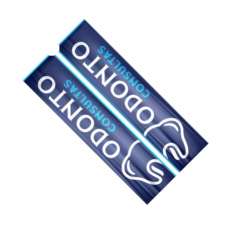 BANNERS, FAIXAS, LONAS E TECIDOS WIND BANNER BANDEIRA AVULSA TECIDO OXFORD GG MODELO RETANGULAR Colorido frente e verso - 3 un.