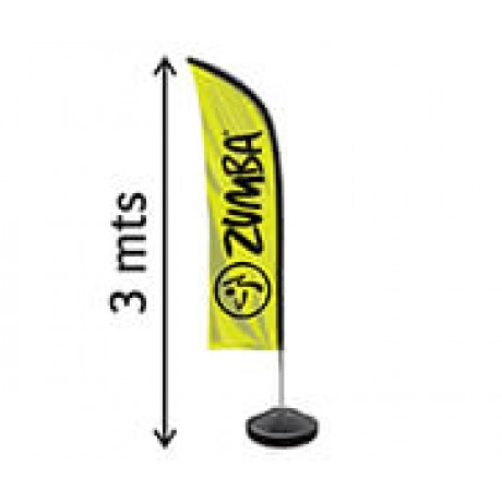 BANNERS, FAIXAS, LONAS E TECIDOS WIND BANNER KIT COMPLETO BANDEIRA E BASE TECIDO OXFORD MODELO FACA Colorido frente - 1 un.