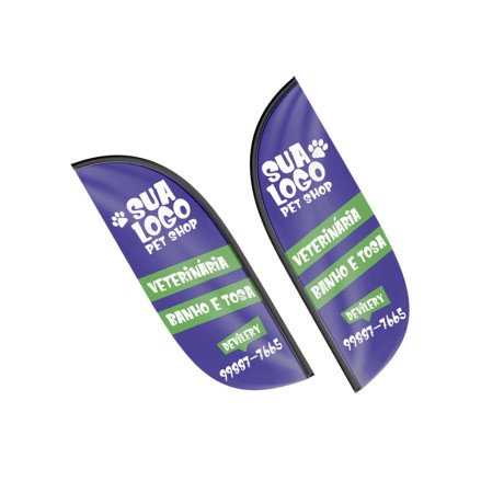 WIND BANNER BANDEIRA AVULSA TECIDO OXFORD M MODELO PENA