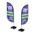 WIND BANNER KIT COMPLETO TECIDO OXFORD M MODELO PENA