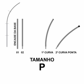 WIND BANNER PEÇAS HASTES FACA, PENA E VELA P 5 un.