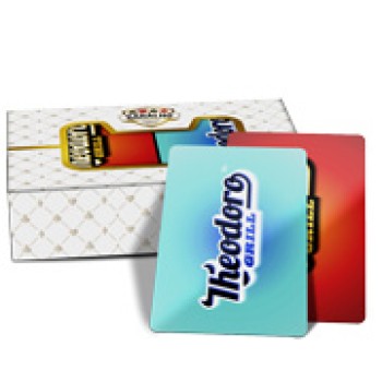 BARALHOS BARALHO DUPLO 108 CARTAS BARALHO COM CAIXA PADRÃO PVC PREMIUM 0,50 COM VERNIZ UV TOTAL Colorido frente e verso - 1 un.