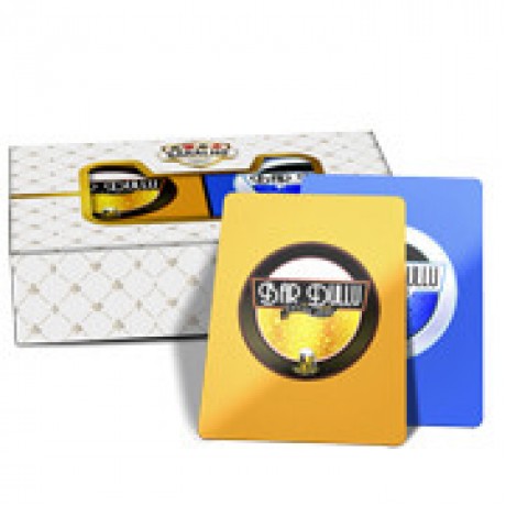 BARALHO DUPLO 108 CARTAS COM CAIXA PADRÃO PVC PREMIUM 0,50 COM VERNIZ UV TOTAL Colorido frente e verso - 5 un.