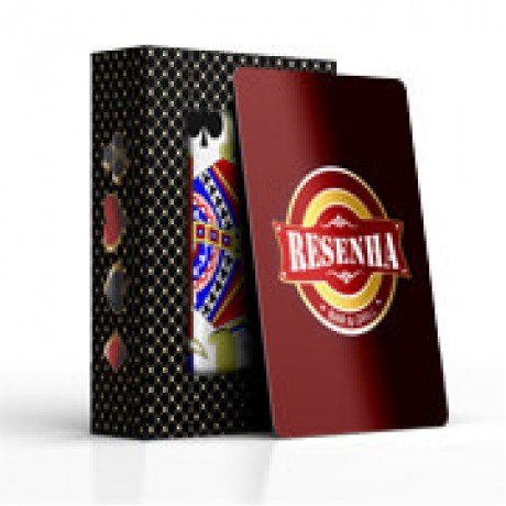 BARALHO SIMPLES 54 CARTAS COM CAIXA PADRÃO PVC PREMIUM 0,50 COM VERNIZ UV TOTAL Colorido frente e verso - 10 un.