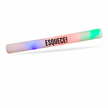 BASTÃO DE LED ESPUMA BRANCA 50 un. - Preto e branco frente