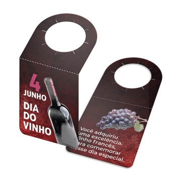 TAGS TAGS PARA GARRAFA COUCHÊ 300G VERNIZ LOCALIZADO LAM FOSCA E VERNIZ LOCALIZADO FRENTE E VERSO 91X153MM Colorido frente e verso - 1000 un.