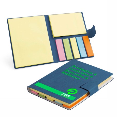 BLOCO DE POST IT AZUL 105X80MM Colorido frente - 25 un.