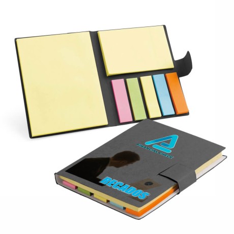 BLOCO DE POST IT PRETO 105X80MM Colorido frente - 10 un.