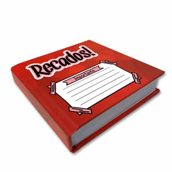 BLOCOS, COMANDAS, RECEITUÁRIOS E TALÕES BLOCO COM CAPA DURA MIOLO BRANCO AP 75G 100X100MM 200 FOLHAS