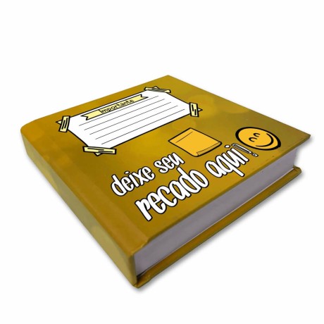 BLOCOS, COMANDAS, RECEITUÁRIOS E TALÕES BLOCO COM CAPA DURA MIOLO BRANCO AP 75G 100X100MM 200 FOLHAS