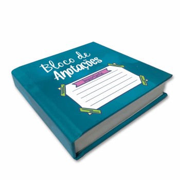 BLOCOS, COMANDAS, RECEITUÁRIOS E TALÕES BLOCO COM CAPA DURA MIOLO BRANCO AP 75G 100X100MM 200 FOLHAS Colorido frente - 1 un.