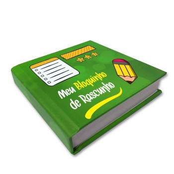 BLOCOS, COMANDAS, RECEITUÁRIOS E TALÕES BLOCO COM CAPA DURA MIOLO BRANCO AP 75G 100X100MM 200 FOLHAS