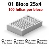 BLOCOS, COMANDAS, RECEITUÁRIOS E TALÕES BLOCOS E TALÕES 50 FOLHAS AP 75G 50X2 210X300MM Preto e branco frente e verso - 100 un.