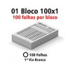 BLOCOS E TALÕES 100 FOLHAS AP 56G 100X1 150X105MM Preto e branco frente - 100 un.