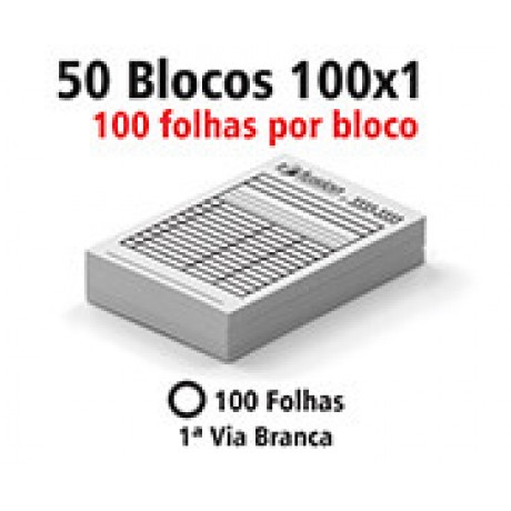 BLOCOS E TALÕES 100 FOLHAS AP 75G 100X1 150X105MM Preto e branco frente - 5000 un.