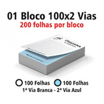 BLOCOS E TALÕES 100 FOLHAS AP 75G 100X2 300X210MM Preto e branco frente - 200 un.