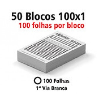 BLOCOS E TALÕES 100 FOLHAS AP 90G 100X1 150X105MM Preto e branco frente - 5000 un.