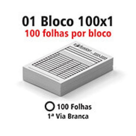 BLOCOS E TALÕES 100 FOLHAS AP 90G 100X1 150X210MM Preto e branco frente - 100 un.