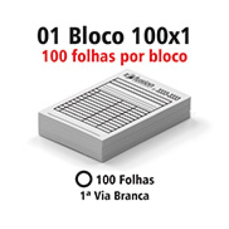 BLOCOS E TALÕES 100 FOLHAS AP 90G 100X1 75X105MM