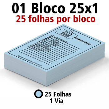 BLOCOS E TALÕES 25 FOLHAS AP 75G 25X1 150X105MM Preto e branco frente - 25 un.