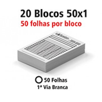 BLOCOS E TALÕES 50 FOLHAS AP 75G 50X1 150X105MM Preto e branco frente - 1000 un.