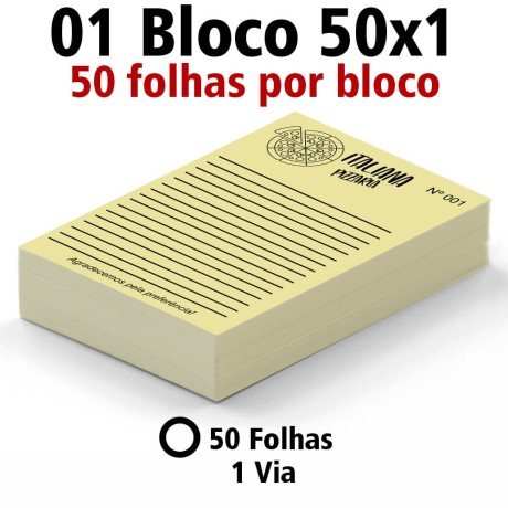 BLOCOS E TALÕES 50 FOLHAS AP 75G 50X1 150X105MM