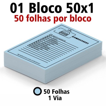 BLOCOS E TALÕES 50 FOLHAS AP 75G 50X1 75X105MM