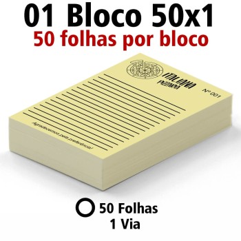 BLOCOS E TALÕES 50 FOLHAS AP 75G 50X1 75X105MM