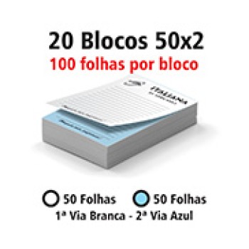 BLOCOS E TALÕES 50 FOLHAS AUTOCOPIATIVO 56G PRETO E BRANCO 50X2 75X105MM