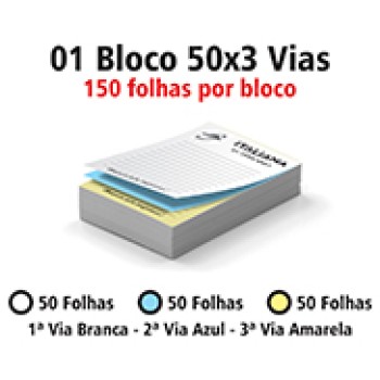 BLOCOS E TALÕES 50 FOLHAS AUTOCOPIATIVO 56G PRETO E BRANCO 50X3 150X105MM