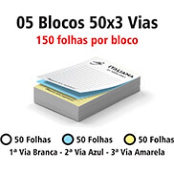 BLOCOS E TALÕES 50 FOLHAS AUTOCOPIATIVO 56G PRETO E BRANCO 50X3 300X210MM