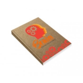 CADERNETA CAPA BROCHURA E COLA MIOLO PERSONALIZADO ABERTURA HORIZONTAL KRAFT 250G 48 FOLHAS Colorido frente - 100 un.